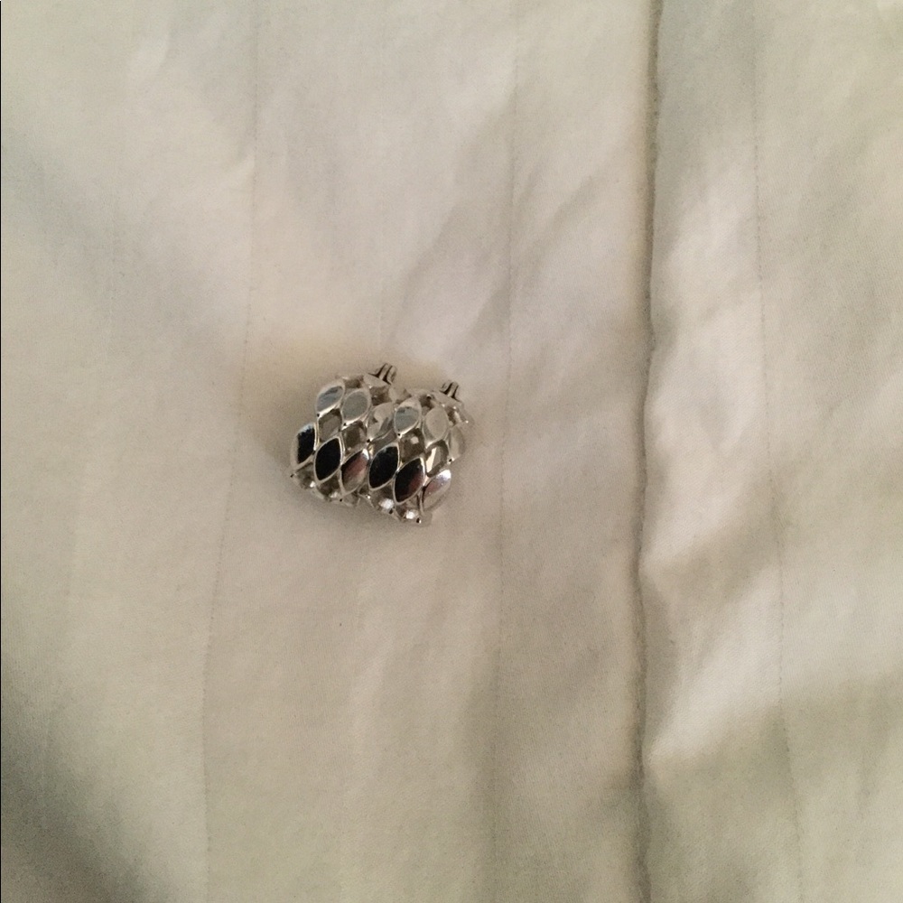Monet silver clip on earrings